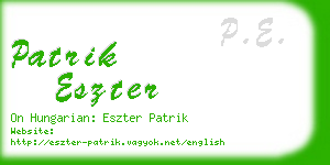 patrik eszter business card